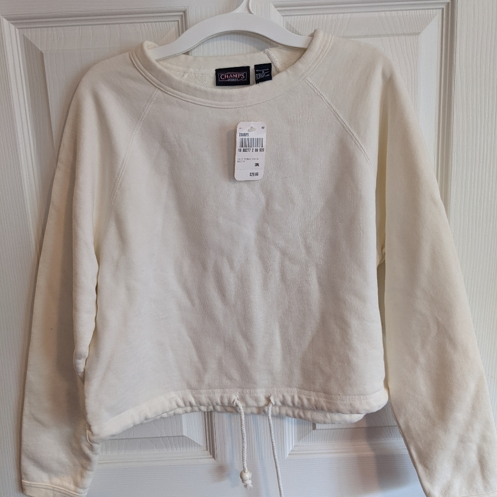 Vintage champs white crop sweatshirt NEW WITH TAGS